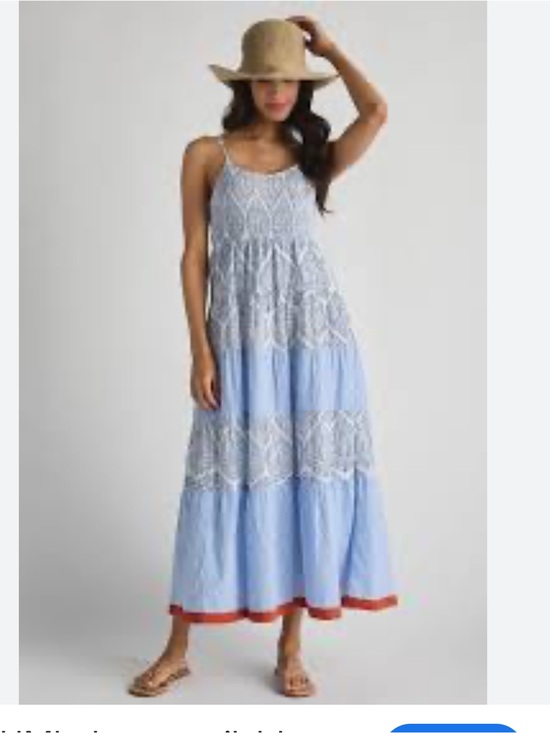 THML Dresses & Skirts - THML Tiered Smocked Cotton Midi Dress. Size Medium.